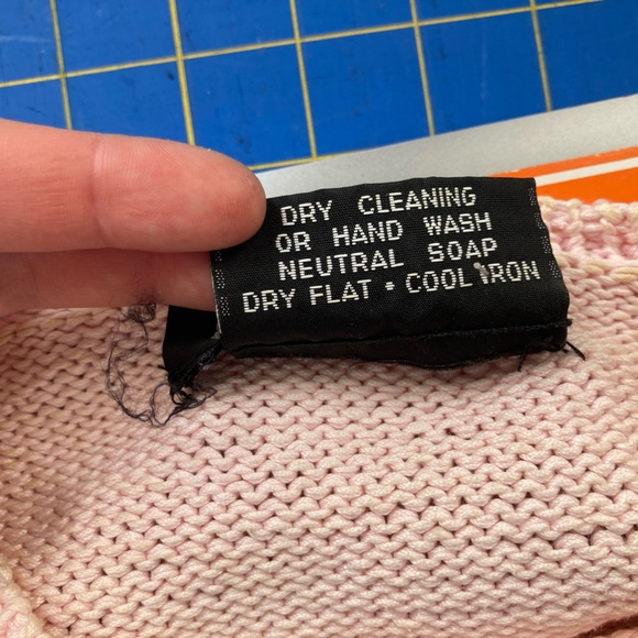 Vintage Berek Hand Knit Sweater Floral Pink Design 100% Cotton Fairy Kei Cottage - Picture 8 of 10